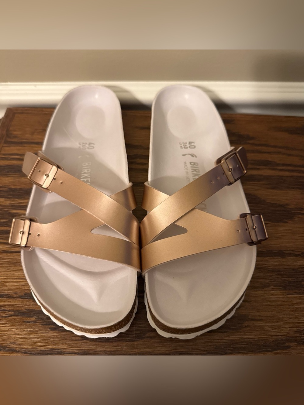 New w/o Box Birkenstock Yao Balance Electric Metallic Copper Size 9